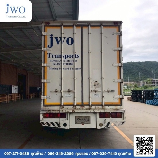 บริษัทรับขนส่งสินค้า ขนย้ายสินค้า ชลบุรี - เจดับบลิวโอ ทรานสปอร์ต - รถส่งสินค้าตู้ทึบ ชลบุรี